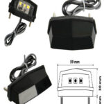 Luce targa a 3 Led Smd  Bianco Omologata CE