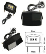Luce targa a 3 Led Smd  Bianco Omologata CE