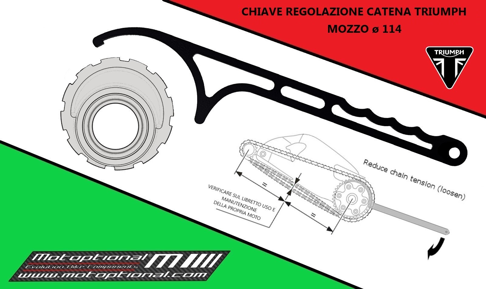Chiave Regolazione Catena Mozzo TRIUMPH