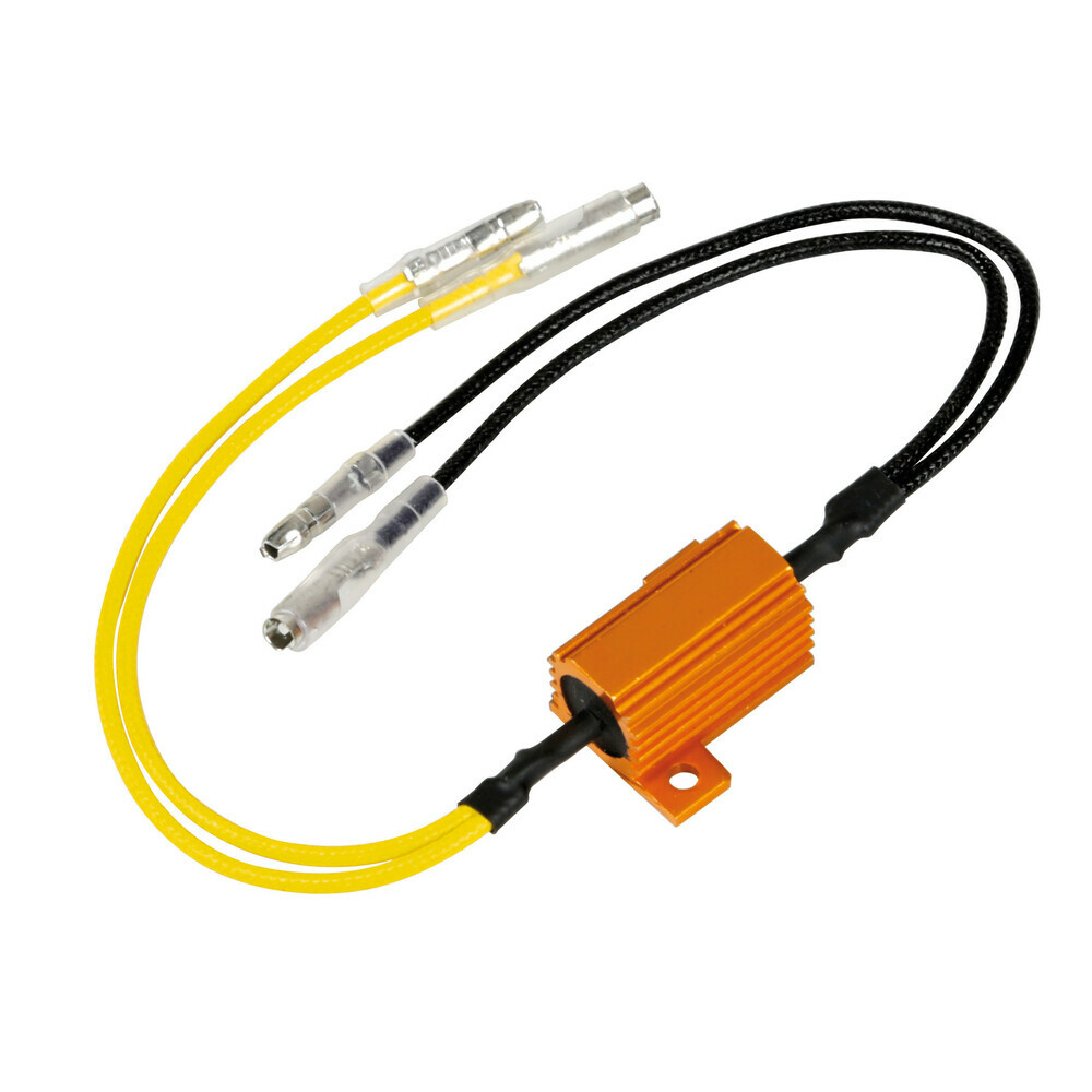 Coppia di resistenze pre-cablate con connettori rapidi, 2 pz - 12V - 6 OHM - 25W