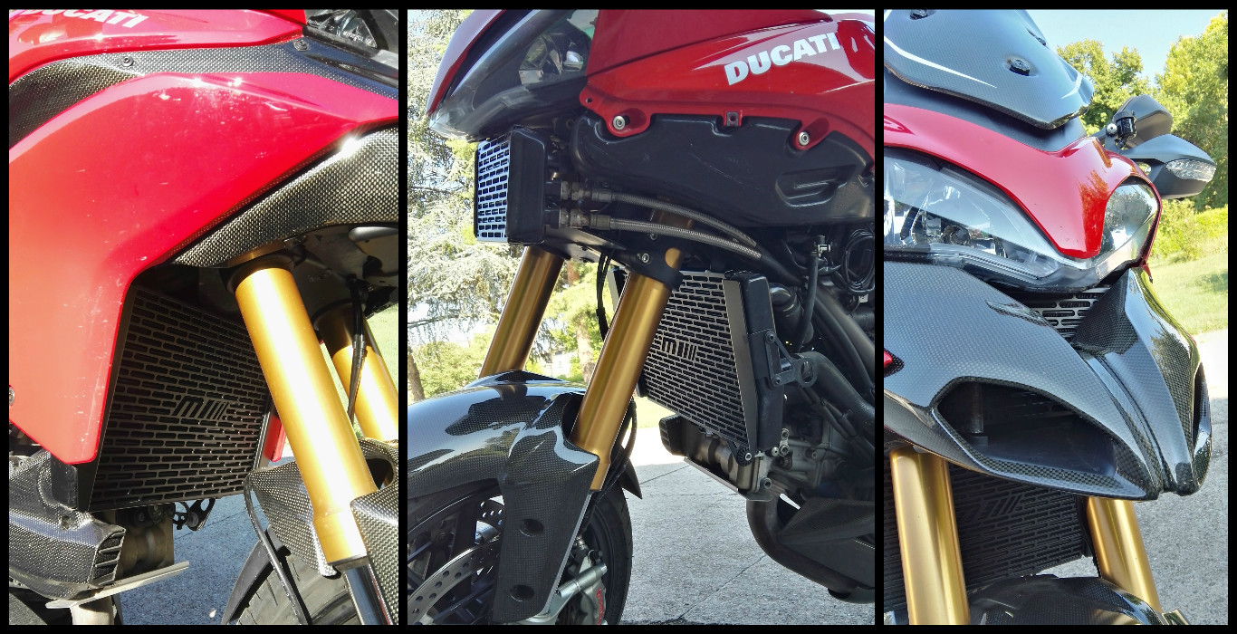 Griglia Radiatore Acqua Ducati Multistrada 1200 10-14 Nera