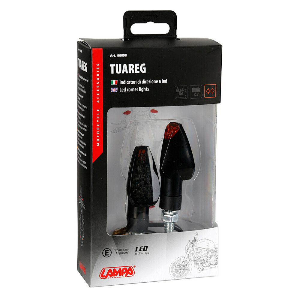 Indicatori di direzione a LED 12V mod.TUAREG - NERO